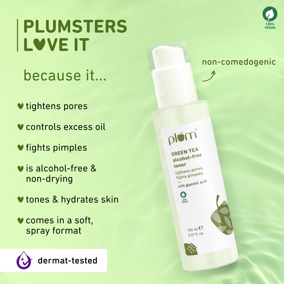 Green Tea Alcohol-Free, Pore Tightening Face Toner
