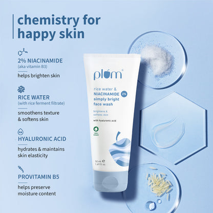 2% Niacinamide & Rice Water Simply Bright Face Wash