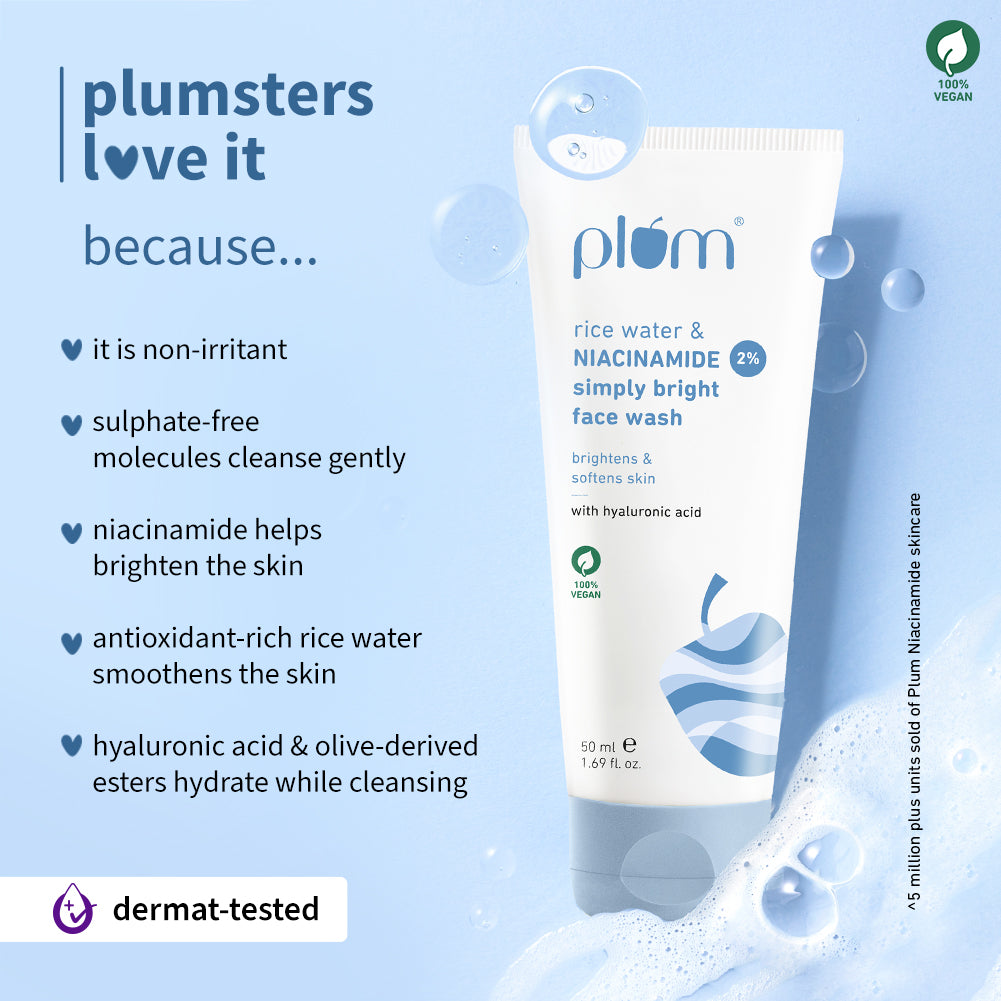 2% Niacinamide & Rice Water Simply Bright Face Wash