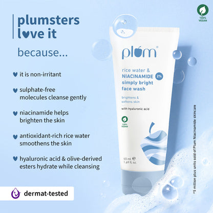 2% Niacinamide & Rice Water Simply Bright Face Wash