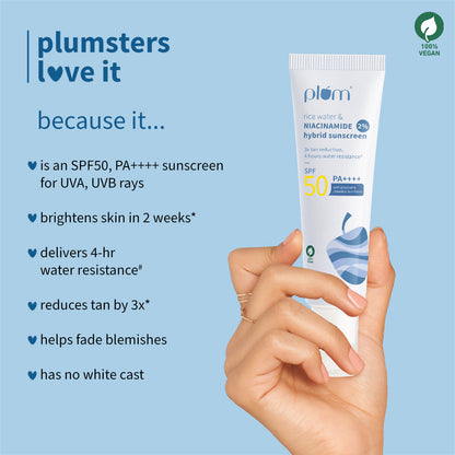 2% Niacinamide & Rice Water SPF 50 PA+++ Hybrid Sunscreen