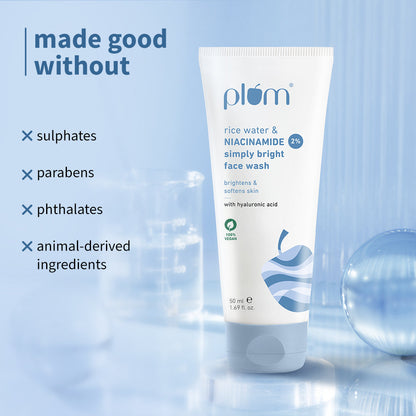 2% Niacinamide & Rice Water Simply Bright Face Wash