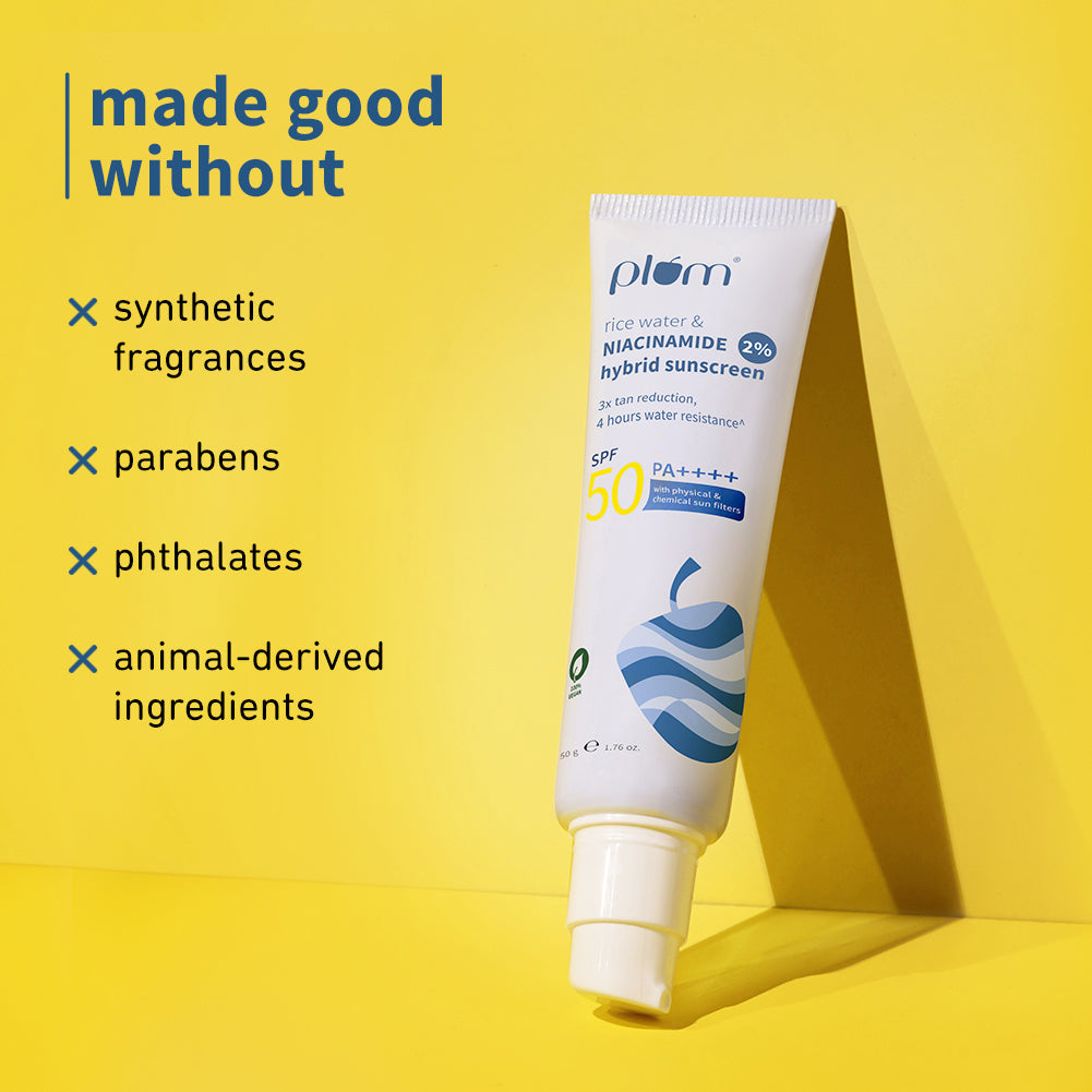 2% Niacinamide & Rice Water SPF 50 PA+++ Hybrid Sunscreen